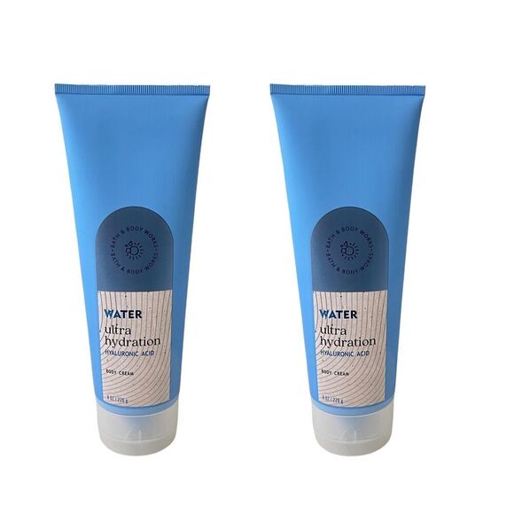 Bath & Body Works Water Ultra Hydration Hyaluronic Acid Body Cream 2 Pack - Picture 1 of 5